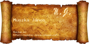 Muszka János névjegykártya